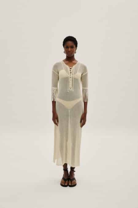 Combos Dress Maxi Fringes