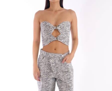 Salt & Pepper Igrid Top Zebra
