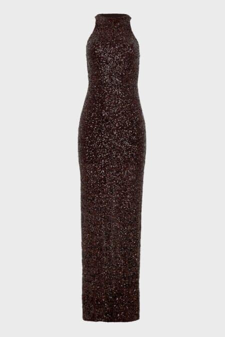 Nadia Rapti Starlit Dress Brown