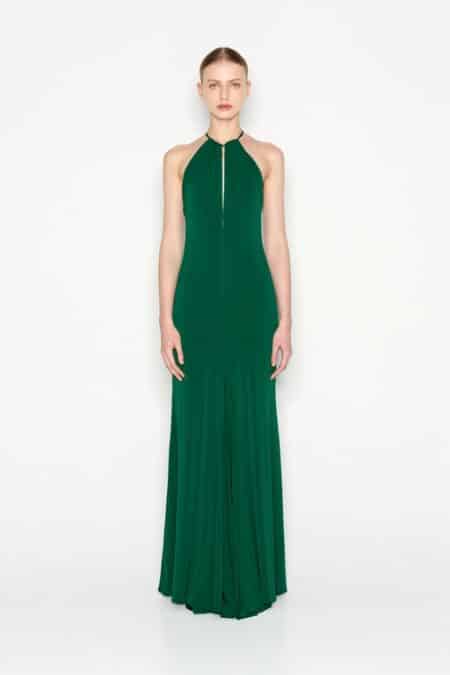 Nadia Rapti Earthy Long Dress Green
