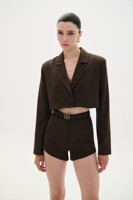 Combos Blazer Crop Striped