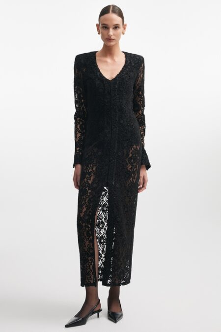 Nadia Rapti Lacer Maxi Dress Black