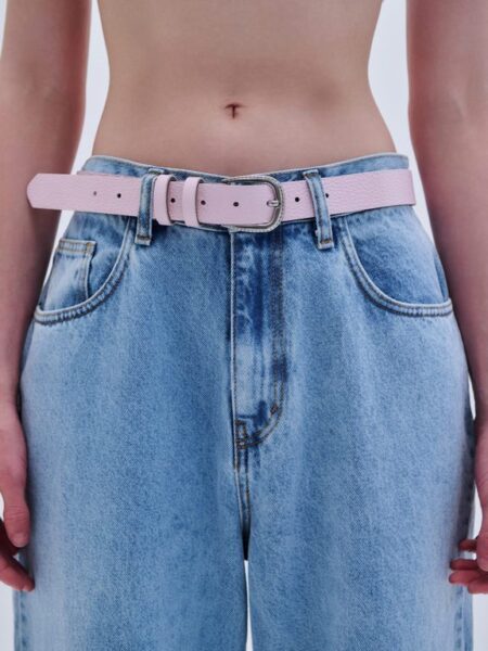 Combos Belt Leather Silver Buckle