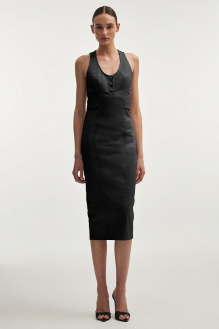 Nadia Rapti Muse Midi Dress Black