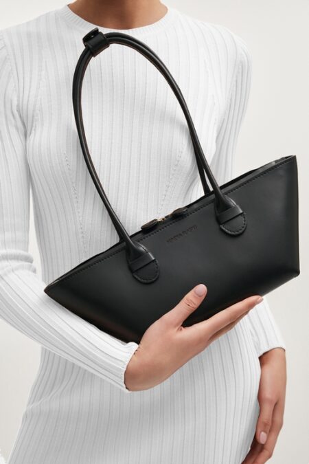 Nadia Rapti Gardenia Leather Bag Black