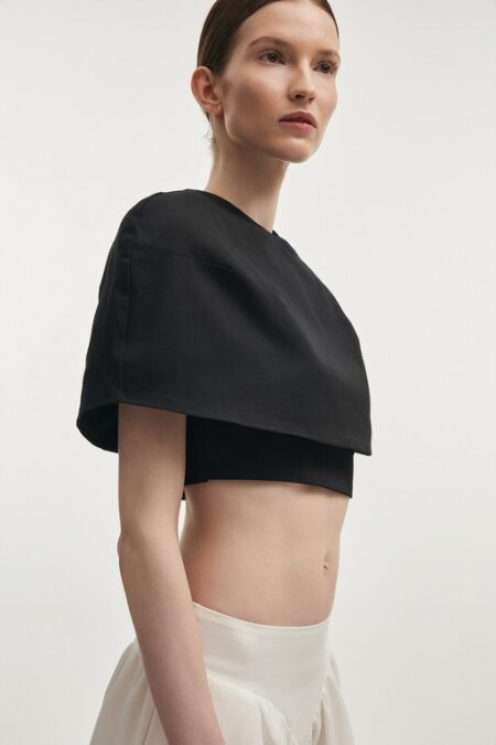 Nadia Rapti Leticia Cape Top Black