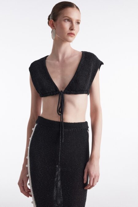 Nadia Rapti Voyage Knitted Top Black