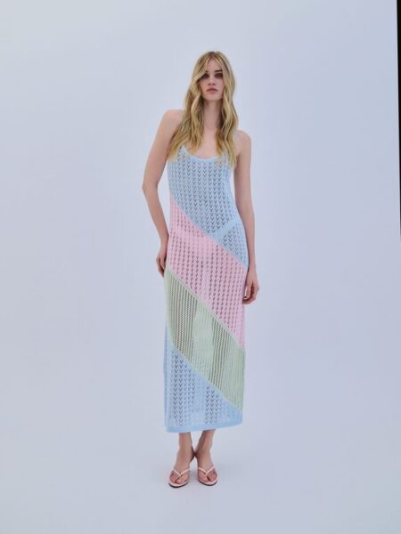 Combos Dress Maxi Tricolor