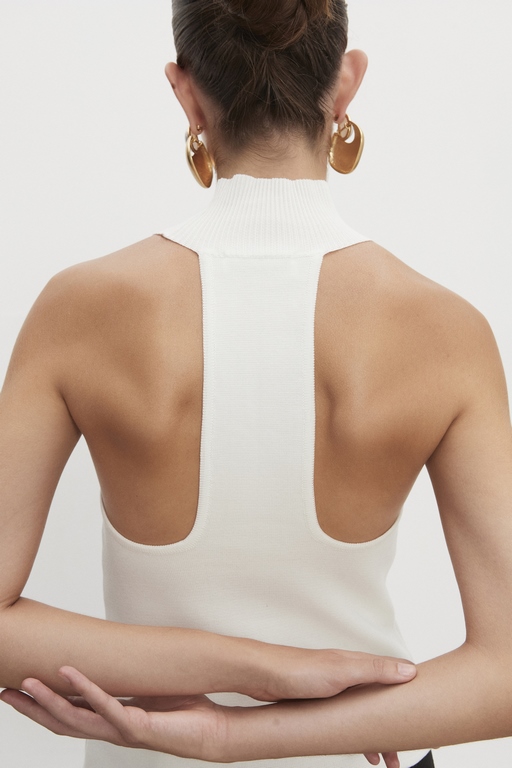 Nadia Rapti Heaven Knitted Top Off White - Image 4