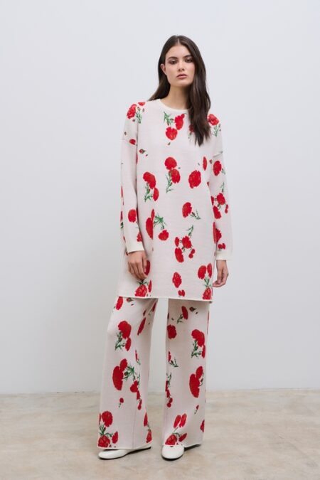 Combos Carnation Knit Pants Ecru