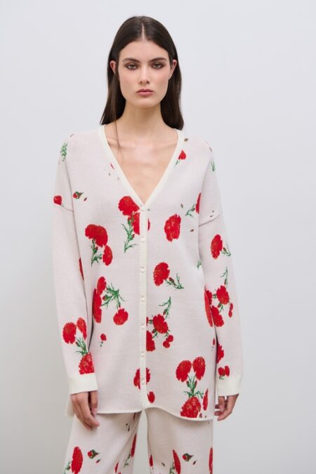 Combos Carnation Cardigan Ecru